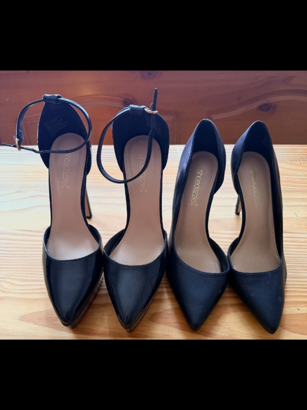 2 pairs of stiletto pumps